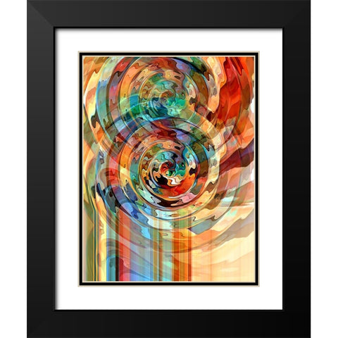 Rose Pop Black Modern Wood Framed Art Print with Double Matting by Manlove, David