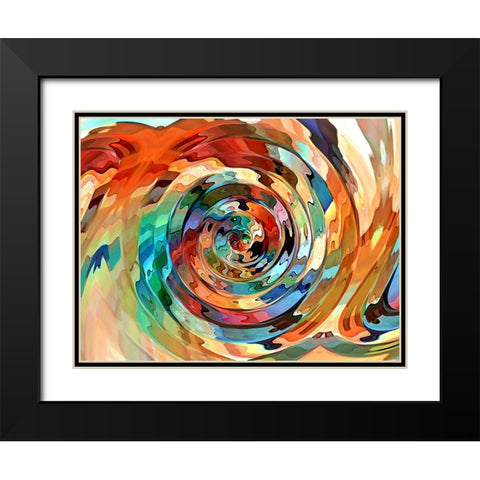 Rose Water Black Modern Wood Framed Art Print with Double Matting by Manlove, David