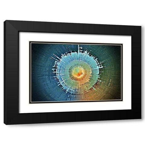 Alectrona 2 Black Modern Wood Framed Art Print with Double Matting by Manlove, David