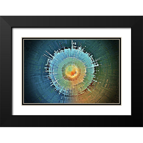 Alectrona 2 Black Modern Wood Framed Art Print with Double Matting by Manlove, David
