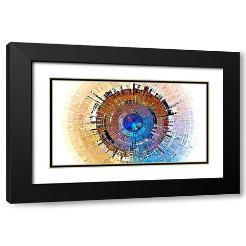Final Fusion 2 Black Modern Wood Framed Art Print with Double Matting by Manlove, David
