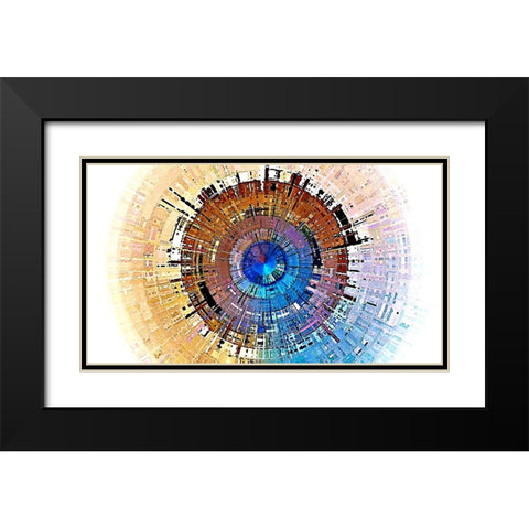 Final Fusion 2 Black Modern Wood Framed Art Print with Double Matting by Manlove, David