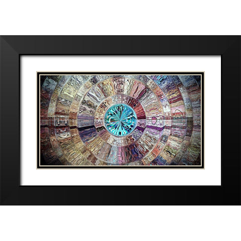 Fountain of Life Black Modern Wood Framed Art Print with Double Matting by Manlove, David