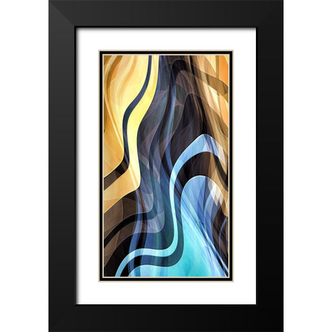 Vaporizing Gold Black Modern Wood Framed Art Print with Double Matting by Manlove, David