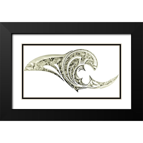 Alien Emergence Insignia Black Modern Wood Framed Art Print with Double Matting by Manlove, David