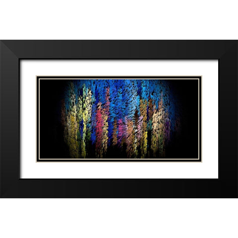 Out of the Darkness Black Modern Wood Framed Art Print with Double Matting by Manlove, David