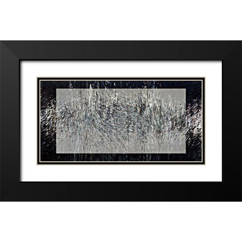 Droplets Splash R Black Modern Wood Framed Art Print with Double Matting by Manlove, David