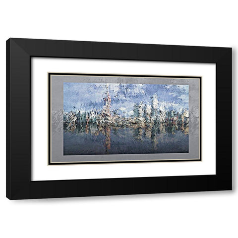 Shanghai Wind Black Modern Wood Framed Art Print with Double Matting by Manlove, David