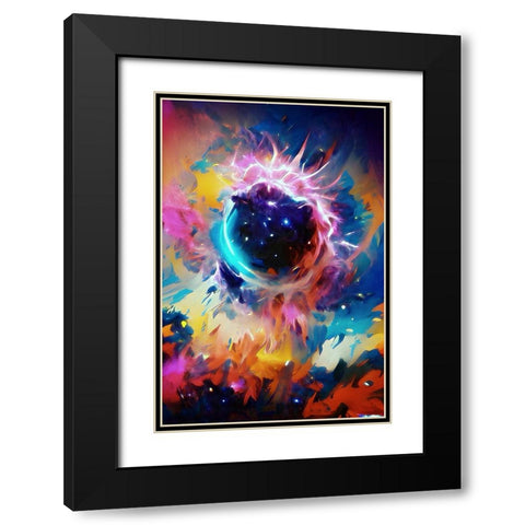 Black Sun Black Modern Wood Framed Art Print with Double Matting by Manlove, David