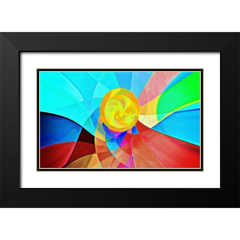 Sun 01032022 Black Modern Wood Framed Art Print with Double Matting by Manlove, David