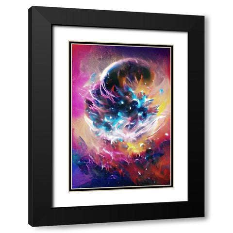 The Merger Black Modern Wood Framed Art Print with Double Matting by Manlove, David