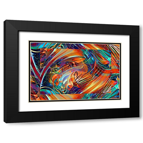 Musical Glass and Musical Glass 3 Black Modern Wood Framed Art Print with Double Matting by Manlove, David