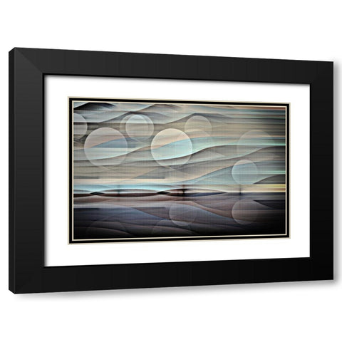 Alien Horizon R Black Modern Wood Framed Art Print with Double Matting by Manlove, David