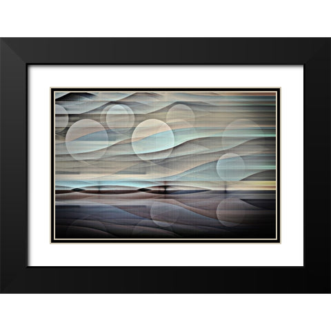 Alien Horizon R Black Modern Wood Framed Art Print with Double Matting by Manlove, David