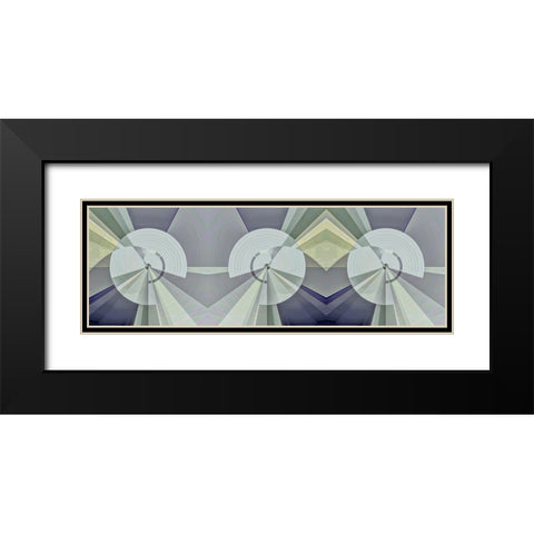 3 Tubes Black Modern Wood Framed Art Print with Double Matting by Manlove, David