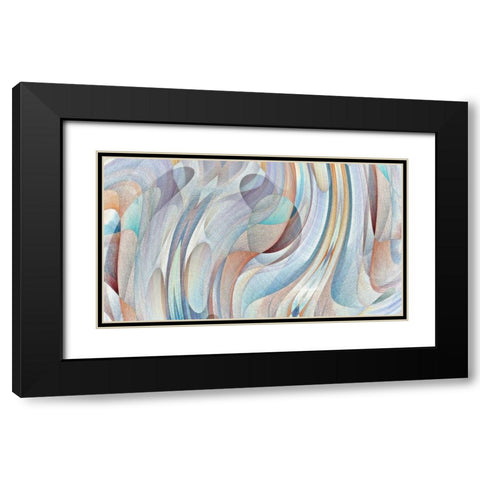 Non Objective Iridescence Black Modern Wood Framed Art Print with Double Matting by Manlove, David