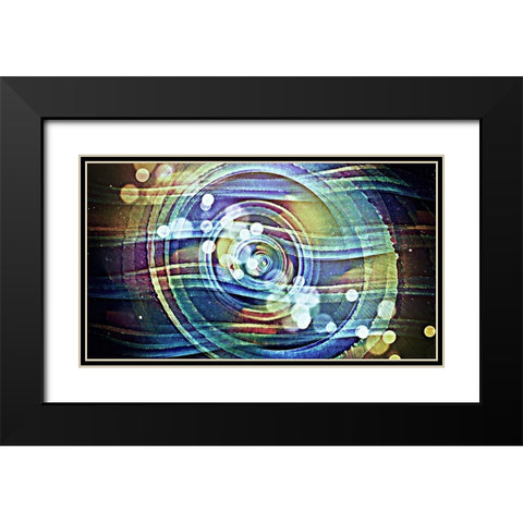 Aurora Oil Nebula 3 Black Modern Wood Framed Art Print with Double Matting by Manlove, David
