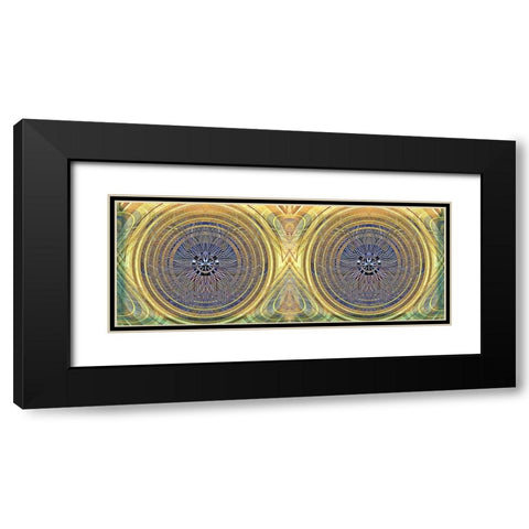 Binary Radial Black Modern Wood Framed Art Print with Double Matting by Manlove, David