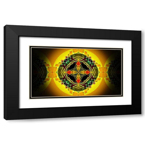 Circle of Fire 2 Black Modern Wood Framed Art Print with Double Matting by Manlove, David