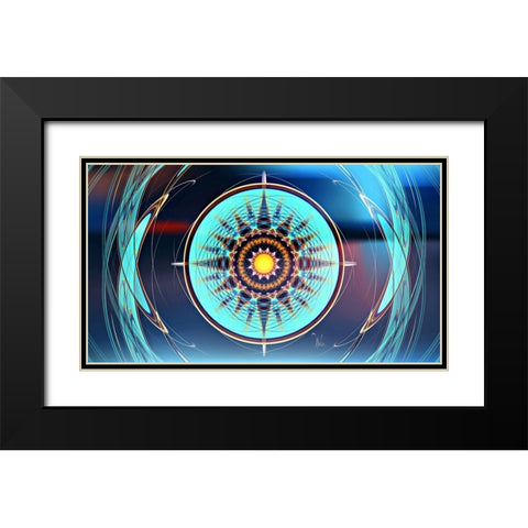 Wild Iris D2signed Black Modern Wood Framed Art Print with Double Matting by Manlove, David