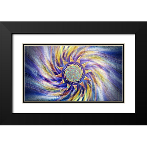 Z Pearl Black Modern Wood Framed Art Print with Double Matting by Manlove, David