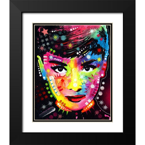 Audrey Black Modern Wood Framed Art Print with Double Matting by Dean Russo Collection