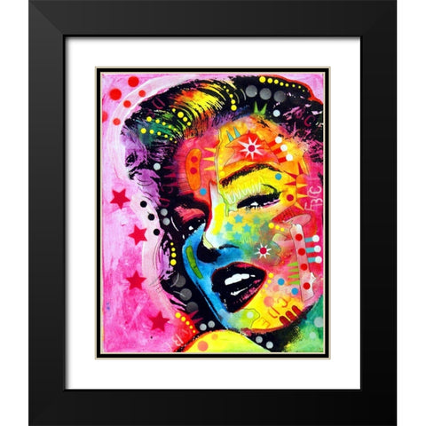 Marilyn 2 Black Modern Wood Framed Art Print with Double Matting by Dean Russo Collection