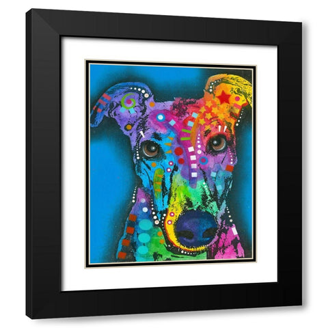 What ya thinking bout? Black Modern Wood Framed Art Print with Double Matting by Dean Russo Collection