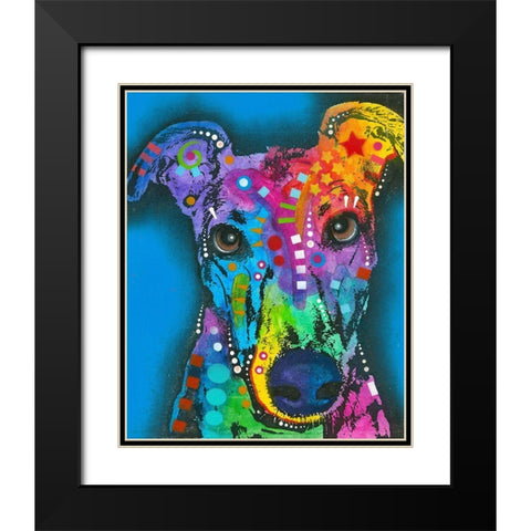 What ya thinking bout? Black Modern Wood Framed Art Print with Double Matting by Dean Russo Collection