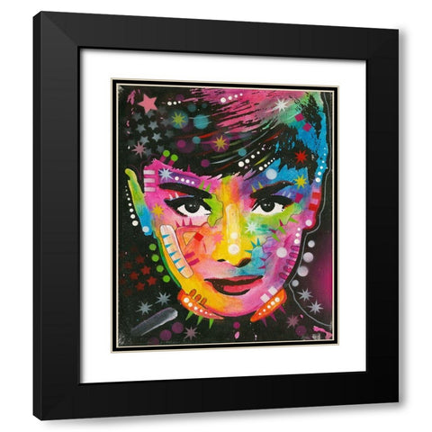 Audrey Black Modern Wood Framed Art Print with Double Matting by Dean Russo Collection