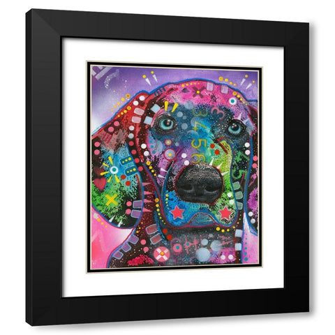 Purple Excitement Black Modern Wood Framed Art Print with Double Matting by Dean Russo Collection