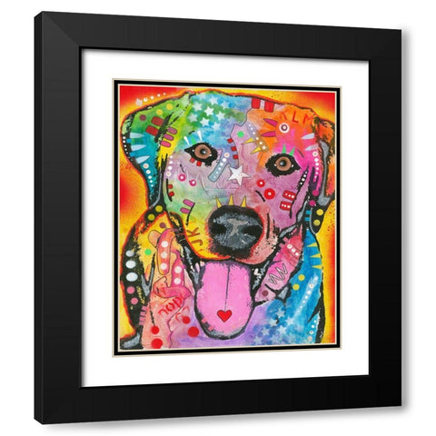 Loving Joy Black Modern Wood Framed Art Print with Double Matting by Dean Russo Collection