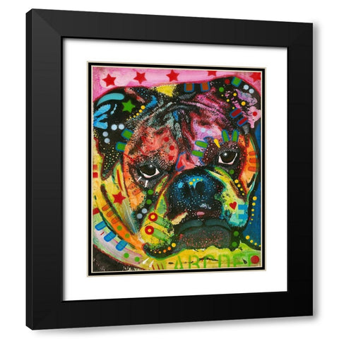Determined Black Modern Wood Framed Art Print with Double Matting by Dean Russo Collection