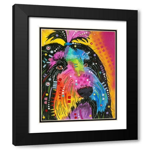 Prissy Black Modern Wood Framed Art Print with Double Matting by Dean Russo Collection
