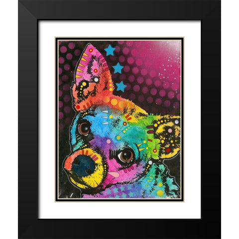 Huh? Black Modern Wood Framed Art Print with Double Matting by Dean Russo Collection