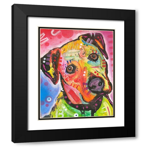 Innocent Black Modern Wood Framed Art Print with Double Matting by Dean Russo Collection