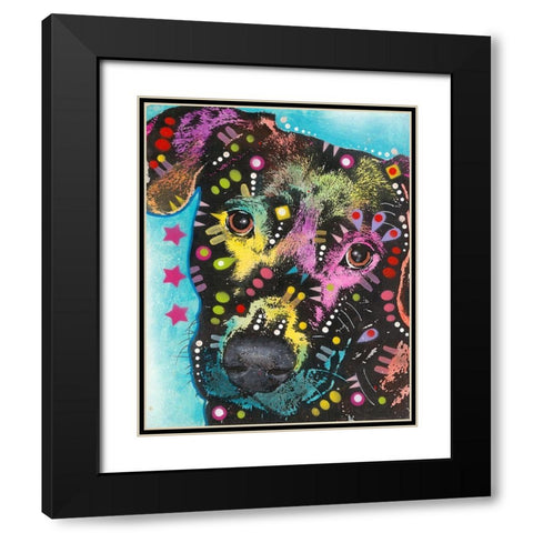 Lab Love 2 Black Modern Wood Framed Art Print with Double Matting by Dean Russo Collection