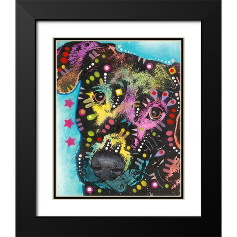 Lab Love 2 Black Modern Wood Framed Art Print with Double Matting by Dean Russo Collection