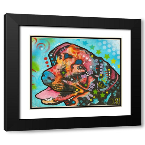Love is a bark Black Modern Wood Framed Art Print with Double Matting by Dean Russo Collection
