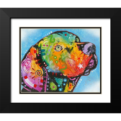 Gazing love Black Modern Wood Framed Art Print with Double Matting by Dean Russo Collection