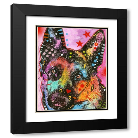 Shepherd Star Black Modern Wood Framed Art Print with Double Matting by Dean Russo Collection