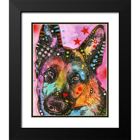 Shepherd Star Black Modern Wood Framed Art Print with Double Matting by Dean Russo Collection