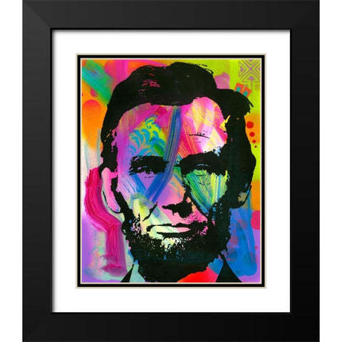Abraham Lincoln blue years Black Modern Wood Framed Art Print with Double Matting by Dean Russo Collection