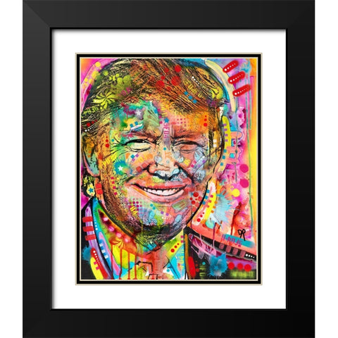 Trump Black Modern Wood Framed Art Print with Double Matting by Dean Russo Collection