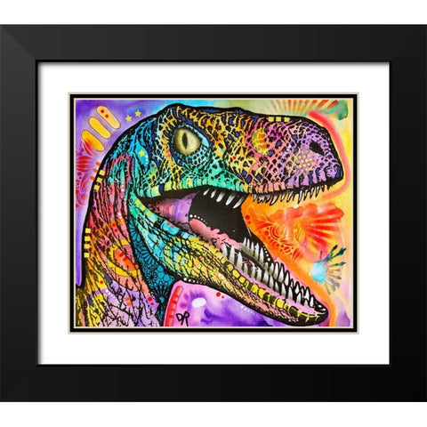 Raptor Black Modern Wood Framed Art Print with Double Matting by Dean Russo Collection