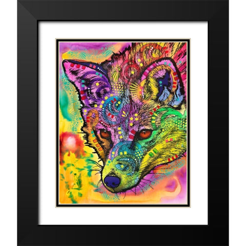 Sly as a Fox Black Modern Wood Framed Art Print with Double Matting by Dean Russo Collection