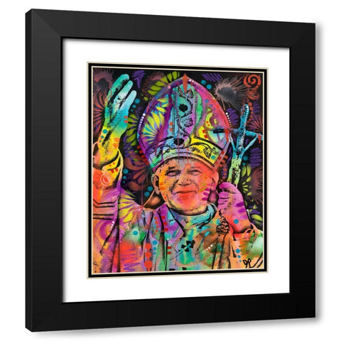 Pope Black Modern Wood Framed Art Print with Double Matting by Dean Russo Collection