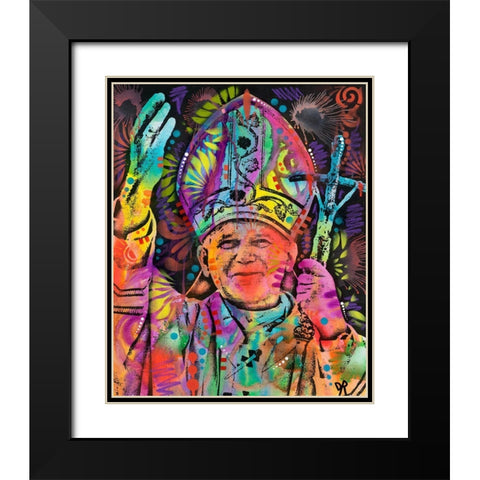 Pope Black Modern Wood Framed Art Print with Double Matting by Dean Russo Collection