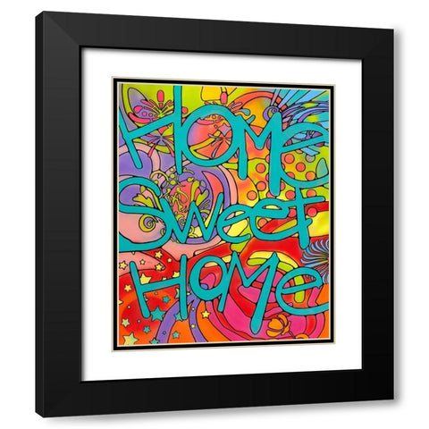 Home Sweet Home Black Modern Wood Framed Art Print with Double Matting by Dean Russo Collection