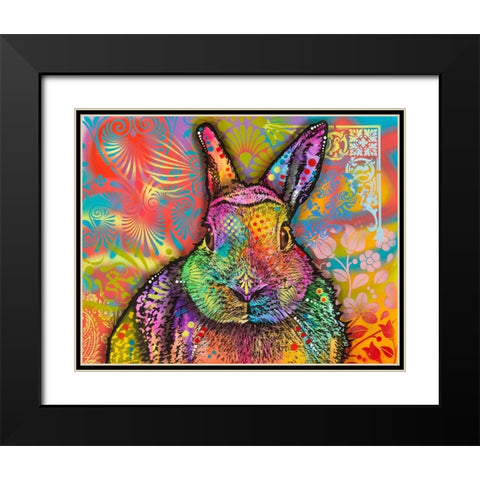 Hare Black Modern Wood Framed Art Print with Double Matting by Dean Russo Collection